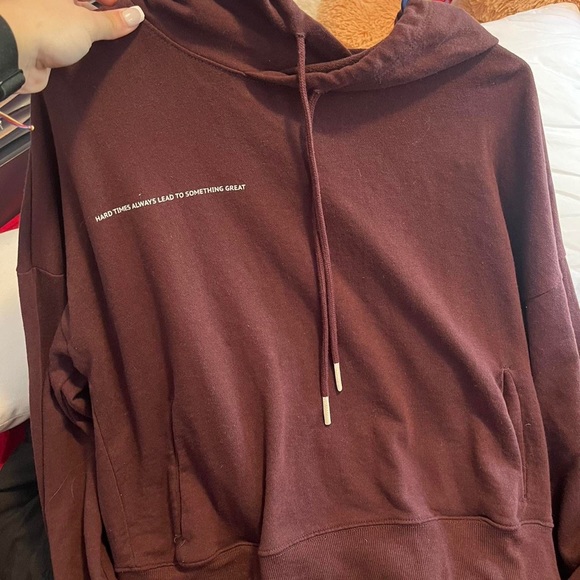 Burgundy Gym Hoodie - Picture 2 of 5